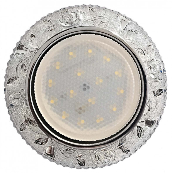 Светильник встраиваемый светодиодный СПУТНИК GX53 DECOR P прозрачный/хром
