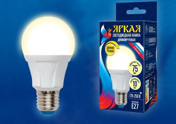 Лампочка UNIEL (UL-00004287) LED-A60 10W/3000K/E27/FR/DIM PLP01WH