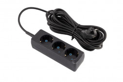 Удлинитель ENGY Гранд 7м/3роз. с заземлением (ПВС 3х0,75) черный (186740)