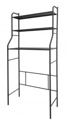 Стеллаж ИСТОК Стеллаж в ванную комнату широкий арт. СВШ02 цв.черный