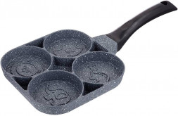 Сковорода AGNESS 932-006 СМАЙЛ с мрамор. а/пригарным покр. ?18,5см, h2,5см