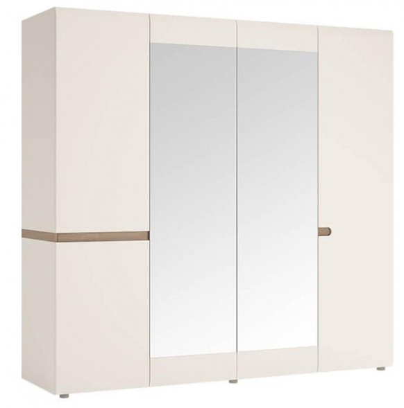 Шкаф АНРЭКС LINATE Шкаф 4D/TYP 23A, цвет белый/сонома трюфель