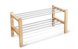 Полка для обуви SHEFFILTON Альберо SHT-SR9 прозрач лак/алюм.металлик (985635)