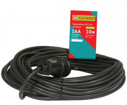Удлинитель КАЛИБР Удлинитель силовой УС1-10 10м (2х1,5)