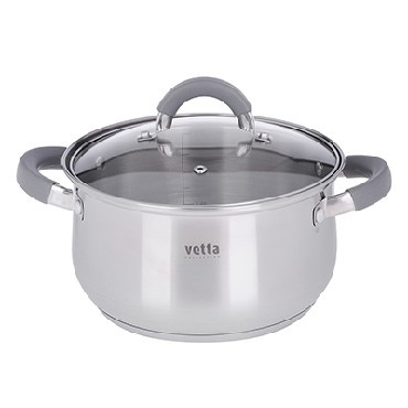 Кастрюля VETTA Вена Кастрюля 20х11,5см. 3,6л. со стекл. крышкой, индукция 822-064