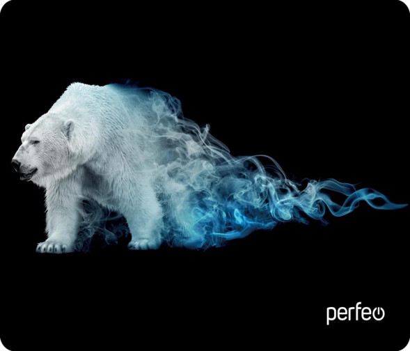 Коврик для компьютерной мыши PERFEO (PF_D0682) &quot;Flames&quot; &quot;Белый медведь&quot;