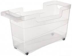 IDILAND Tule для хранения 12,5л, 453х160х257мм с ручкой на роликах (бесцветный) 221305301/00