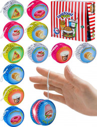 Игрушка NO NAME Йо-йо(5.5см) Фастфуд (свет,бат.2 шт.AG3 в компл.,12шт. в ш/у,цвет-микс) ( Арт. И-2140) кратно 12