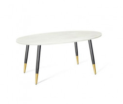 Стол SHEFFILTON SHT-TU14/120/80 МДФ чёрный муар/золото/белый шагрень металл/МДФ 193559