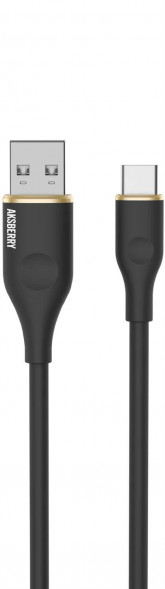 Кабель AKSBERRY (6900307840016) X162 Liquid silicone USB-A -Type-C, черный