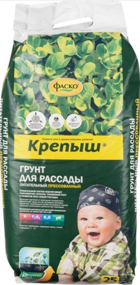Торфяная продукция КРЕПЫШ Грунт рассадный 25л