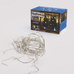 Гирлянда NEON-NIGHT (255-009) ГИРЛЯНДА АЙСИКЛ (БАХРОМА) LED, 1,8 Х 0,5 М, ПР-Й ПРОВОД, 230 В, LED RGB