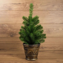 Декоративная елочка NEON-NIGHT (533-334) ЕЛОЧКА 45СМ В ПЛАСТИКОВОМ ГОРШКЕ, ЛИТАЯ