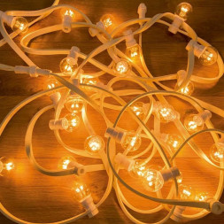 Гирлянда NEON-NIGHT (331-306) ГИРЛЯНДА LED GALAXY BULB STRING 10М, 30 ЛАМП*6 LED ТЕПЛЫЙ БЕЛЫЙ, белый каучук, IP65