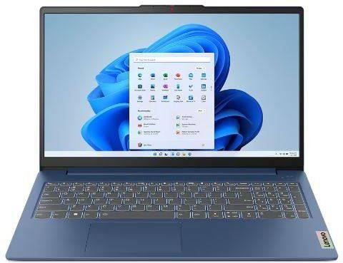 Ноутбук LENOVO 15.6 IP3 Slim 15IAH8 Intel Core i5-12450H, 8Gb, 512Gb SSD, no OS Blue (83ER0033RM) ПИ