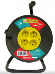 Удлинитель КАЛИБР Удлинитель на катушке УСК2-4-30 (2х2,5)