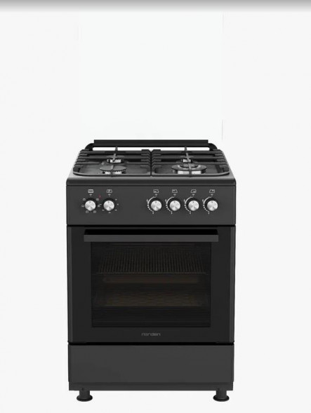 Плита газоэлектрическая NORDEN FF6406GAZD Черный матовый