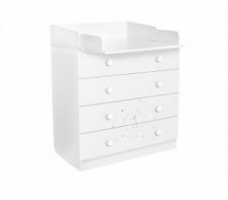 Комод POLINI Комод Polini kids French 1580, Teddy, белый (2 кор.)