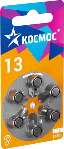 Батарейка КОСМОС KOCZA-13BL6 серебро
