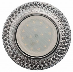 Светильник встраиваемый светодиодный СПУТНИК GX53 DECOR T прозрачный/хром