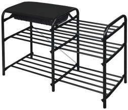 Этажерка &quot;Люкс&quot; с ящиком NIKA ЭТЛ5-1/Ч черный/матовый черный