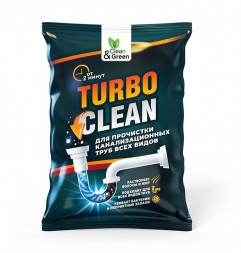 Чистящее средство CLEAN&amp;GREEN CG8083 для прочистки канализационных труб (щелочное, пакет) 70 гр.