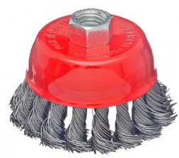 Щетка ЕРМАК 656-045 Щетка металл. для УШМ 75мм/М14 крученая (чашка)