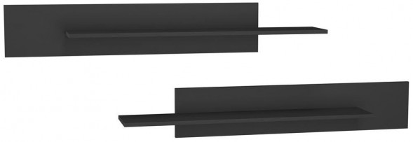 Полка НК-МЕБЕЛЬ POINT комплект полок Чёрный/Чёрный глянец 71774471 (1 кор.)