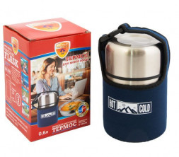 Термос PENGUIN Термос с ш/г 0,6 литра в инд.коробке в неопреновом чехле ВК-107B