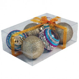 Шары и украшения ВОЛШЕБНАЯ СТРАНА Набор шаров PB6-6TDG-1-G 6шт. 6см золотой 102154