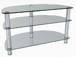 Стойка для TV MD 404 slim/хром/прозр