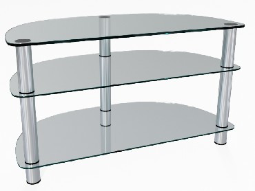 Стойка для TV MD 404 slim/хром/прозр