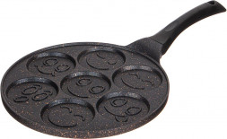 Сковорода AGNESS 932-004 СМАЙЛ с мрамор. а/пригарным покр. ?26.5см индукция