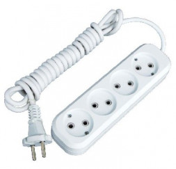 Удлинитель без заземления SMARTBUY (SBE-10-4-03-N) 4 гнз х 3,0 м (10А/2.2кВт, ПВС 2х1.0)