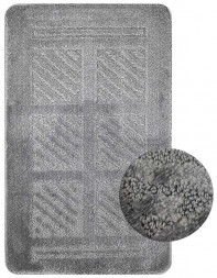 Коврик для ванной САНАКС 00293 CLASSIC UNI КВАДРАТЫ Коврик в ванную одинарный СЕРЫЙ 55х90см 100% полиэстер