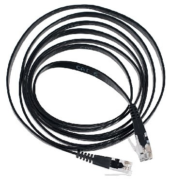 Кабель, переходник PERFEO (P6101) плоский патчкорд UTP кат.5е RJ-45 вилка - RJ-45 вилка 1 м