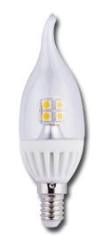 Лампа светодиодная ECOLA candle C4YW40ELC 4,0W 220V E14 2700K 125х37 (10)