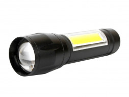 Cветодиодный фонар ULTRAFLASH E1337 (фонарь аккум 3,7В, черный, XPE + COB LED, 3 Ватт, 3 реж., бокс)