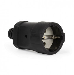 розетка SMARTBUY (SBE-16-S03-bz) Штепсельное гнездо с заземлением черное ПВХ 16A 250B