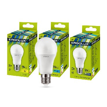 Лампочка светодиодная ERGOLUX (13179) LED-A60-17W-E27-3K (Эл.лампа светодиодная ЛОН 17Вт E27 3000K 172-265В)