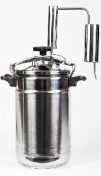 Дистиллятор УЗБИ Первач Супер-Элит 20Т, 20л, ДВОЙНОЕ КАПСУЛЬНОЕ ДНО, Самогонный аппарат (дистиллятор)