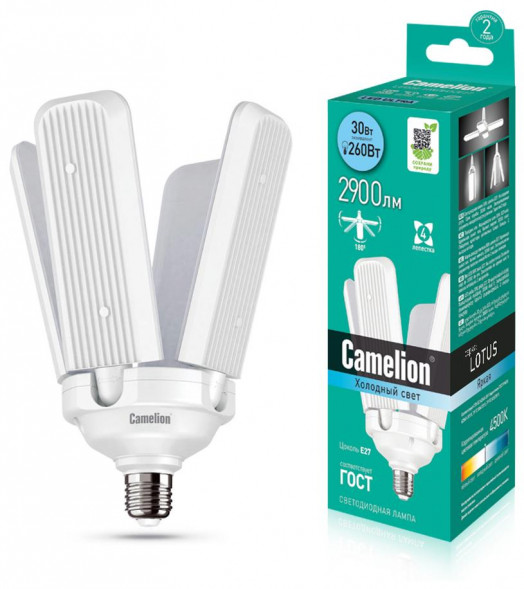 Лампа CAMELION (14911) LED30-A70-RF/845/E27