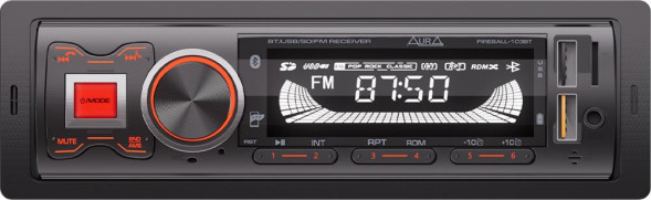 Автомагнитола AURA FIREBALL-103BT USB/SD ресивер