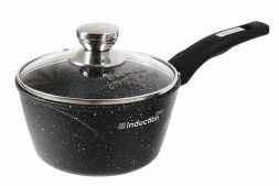 Ковш МЕЧТА 82802И Гранит black Induction Pro 1.7л с несъемн. ручкой и стекл. крышкой