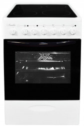 ЛЫСЬВА Плита Электрическая EF4006MK00 белый стеклокерамика (без крышки)