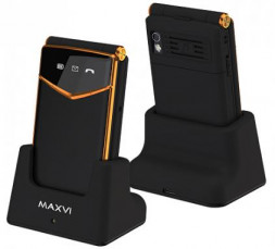 Телефон мобильный MAXVI E11ds Black-Gold