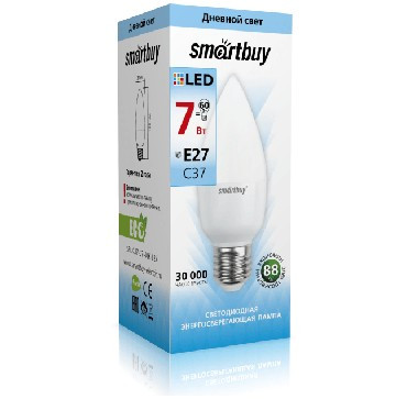Светодиодная лампа SMARTBUY (SBL-C37-07-40K-E27) 7W/4000/E27