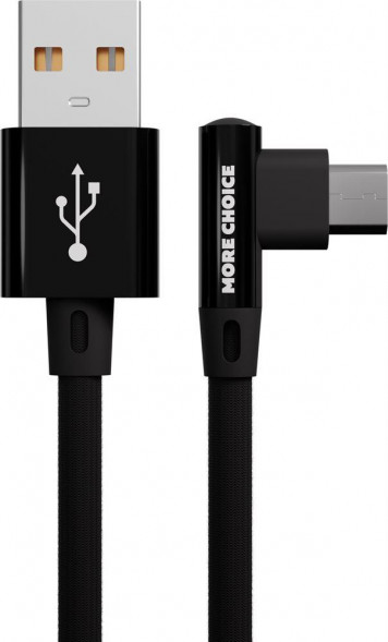 Кабель MORE CHOICE (4627151196947) K27m USB 2.1A microUSB черный - 1,0m