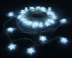 Электрогирлянды VEGAS 55082 Электрогирлянда Снежинки 80 холодных LED ламп 10м