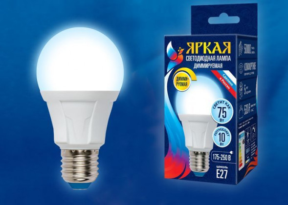 Лампочка UNIEL (UL-00004285) LED-A60 10W/6500K/E27/FR/DIM PLP01WH